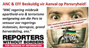 ANC & EFF Beskuldig vir Aanval op Persvryheid!