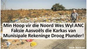 Min Hoop vir die Noord Wes Wyl ANC Faksie Aasvoëls die Karkas van Munisipale Rekeninge Droog Plunder!