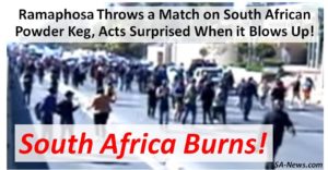 Het Ramaphosa #FreeZuma Onderskat? Suid Afrika Brand! Grootste Raffinadery, Suikermeule, Winkels, Hoofpaaie en Openbare Vervoer Sluit Weens Onluste!